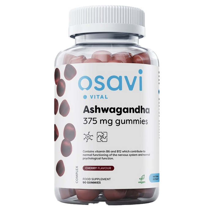 Osavi Ashwagandha 375mg Gummies, Cherry - 90 gummies