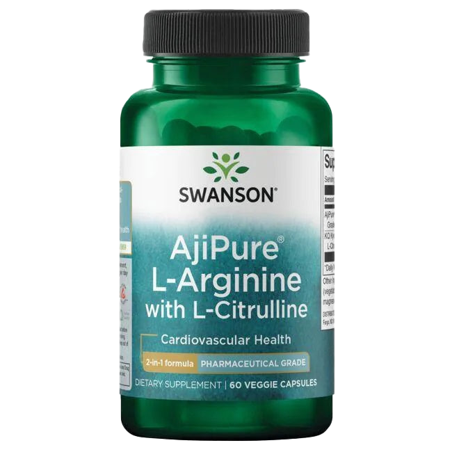 Swanson AjiPure L-Arginine avec L-Citrulline - 60 vcaps