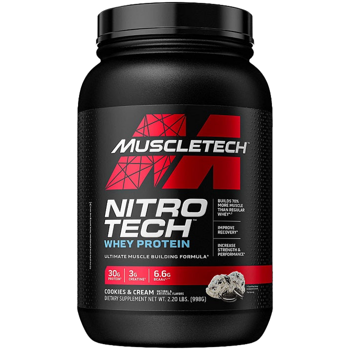 MuscleTech Nitro-Tech, Cookies &amp; Cream – 998 Gramm