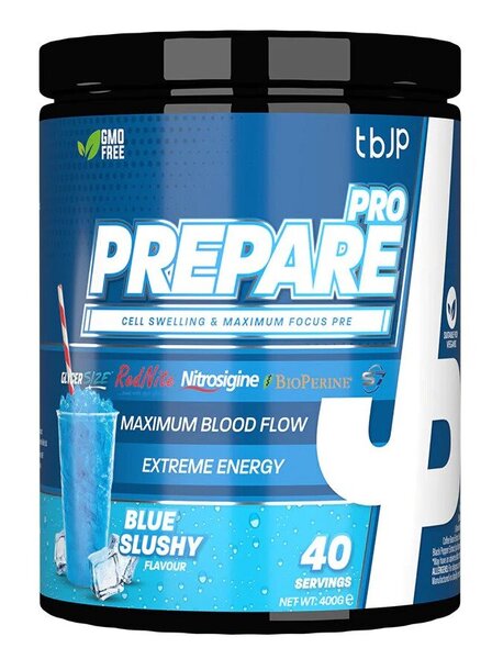 Trained by JP Pro Prepare, Blue Slushy - 400g - Sports Supplements at MySupplementShop by Trained by JP