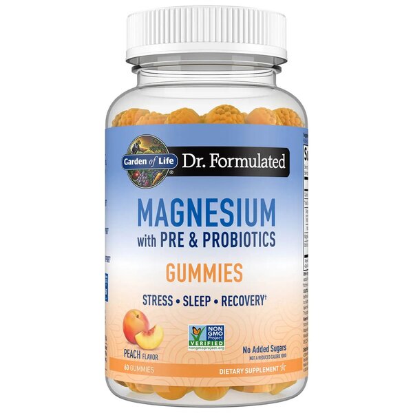 Garden of Life Dr. Formulated Magnesium with Pre & Probiotics Gummies, Peach - 60 gummies - Magnesium at MySupplementShop by Garden of Life