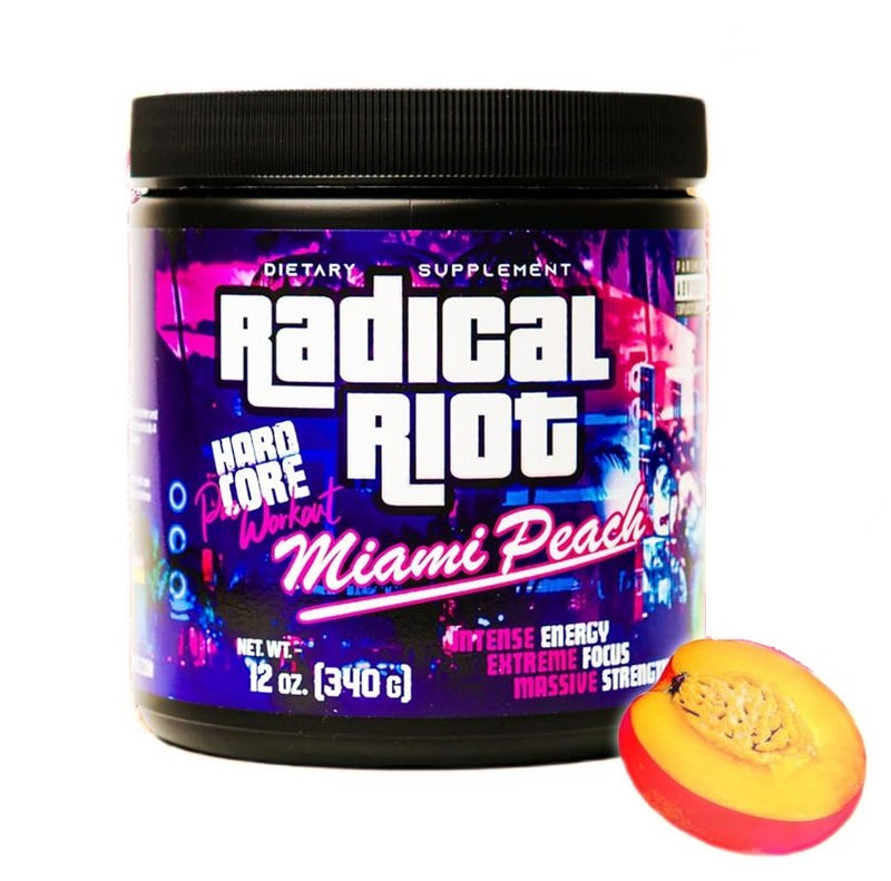 Radical Riot Radical Riot, Miami Peach - 340g Best Value Sports Supplements at MYSUPPLEMENTSHOP.co.uk
