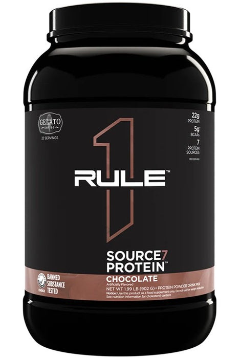 Rule One Source7 Protein, Chocolate Gelato - 902g - Protein Blends at MySupplementShop by Rule One