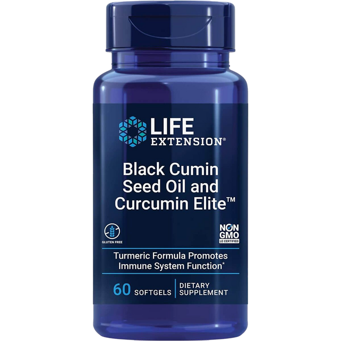 Life Extension Black Cumin Seed Oil and Curcumin Elite 60 Softgels