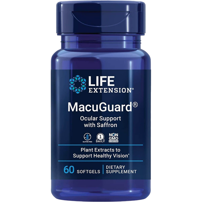 Life Extension MacuGuard Augenunterstützung mit Safran – 60 Kapseln