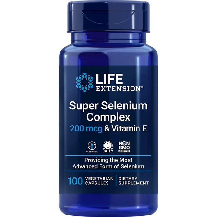 Life Extension Super Selenium Complex & Vitamin E 200 mcg 100 Vegetarian Capsules - Vitamins & Minerals at MySupplementShop by Life Extension