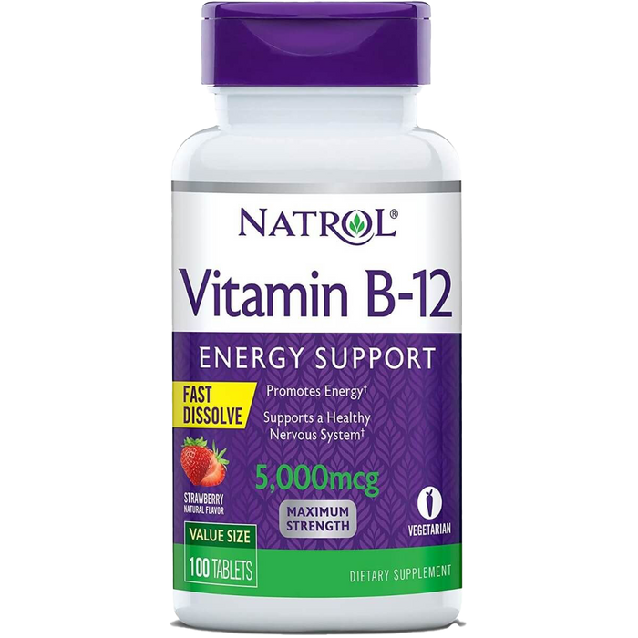 Natrol Vitamin B-12 schnell löslich, 5000 mcg – 100 Tabletten