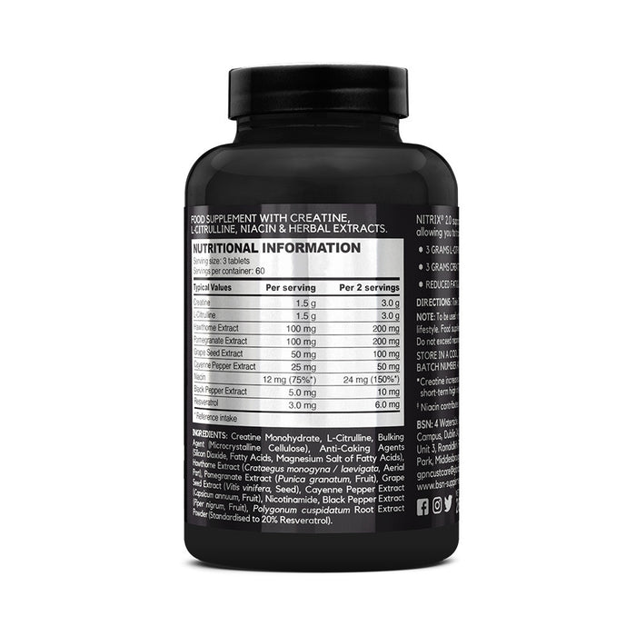 BSN Nitrix 2.0 180 Tabletten 60 Portionen