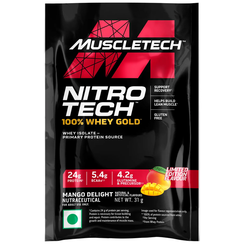 Muscletech Nitro Tech Single Serve Taster Sachet - Whey Protein at MySupplementShop by Muscletech