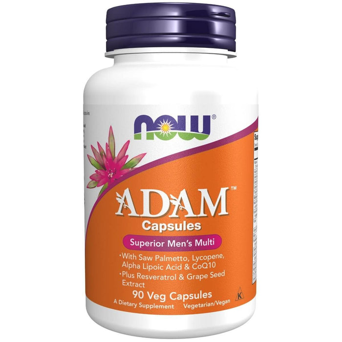 NOW Foods ADAM Men's Multivitamin 90 Veg Capsules - Vitamins & Minerals at MySupplementShop by NOW Foods