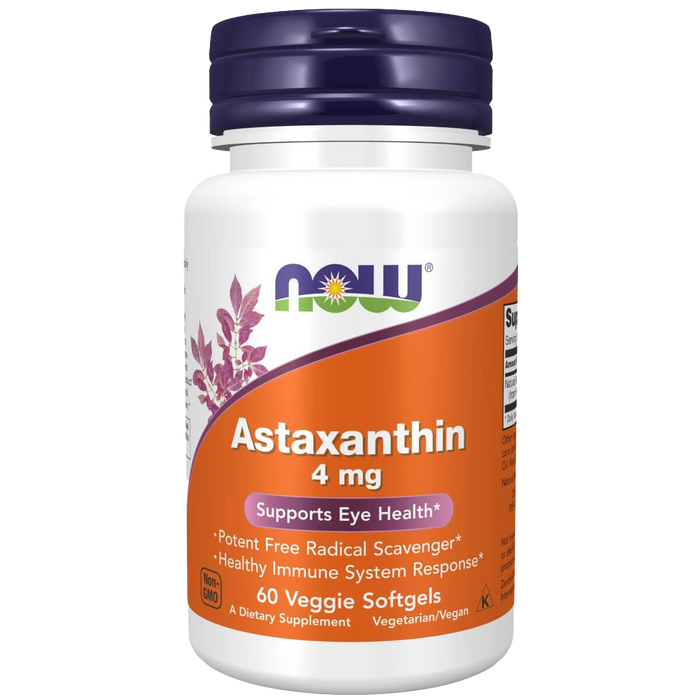 NOW Foods Astaxanthin 4 mg 60 Veggie Softgels