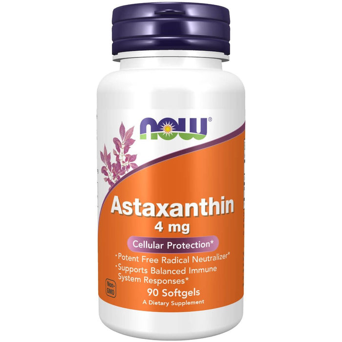 NOW Foods Astaxanthin 4 mg 90 Softgels - Brain & Memory at MySupplementShop by NOW Foods