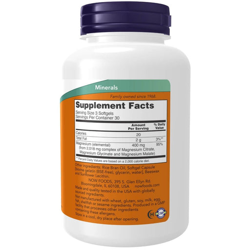 NOW Foods Magnesium Citrate 90 Softgels | Premium Supplements at MYSUPPLEMENTSHOP