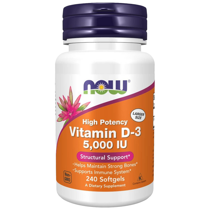 NOW Foods Vitamin D-3 5,000 IU 240 Softgels