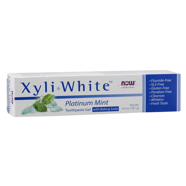 NOW Foods Xyliwhite Toothpaste Gel Platinum Mint 6.4oz | Premium Supplements at MYSUPPLEMENTSHOP