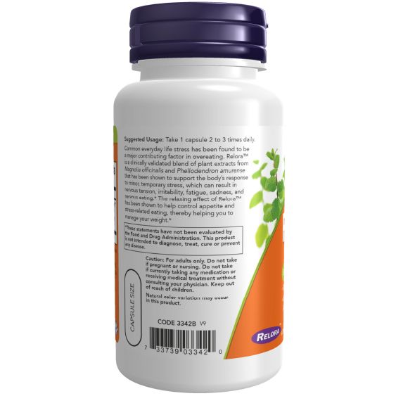 NOW Foods Relora 300 mg 60 Veg Capsules | Premium Supplements at MYSUPPLEMENTSHOP