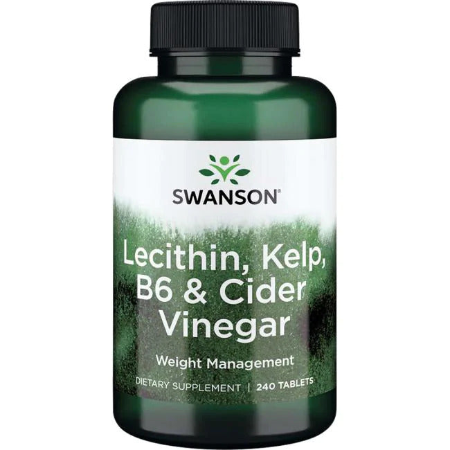 Swanson Lecithin, Kelp, B6 & Cider Vinegar - 240 tabs | High-Quality Slimming and Weight Management | MySupplementShop.co.uk