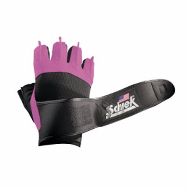 Schiek Pink Platinum Lifting Gloves with Wrist Wraps 540P