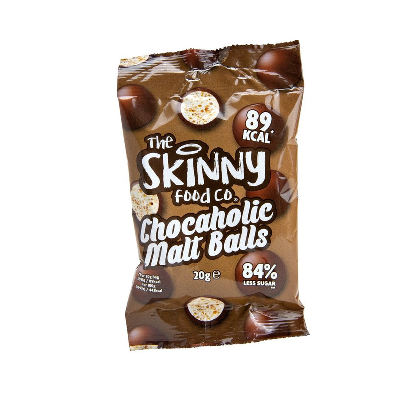 The Skinny Food Co Chocaholic Malt Balls 12x20g Choc Malt
