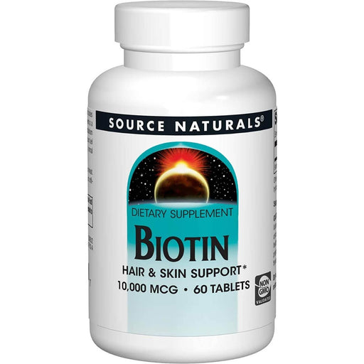 Source Naturals Biotin 10,000mcg 60 Tablets | Premium Supplements at MYSUPPLEMENTSHOP