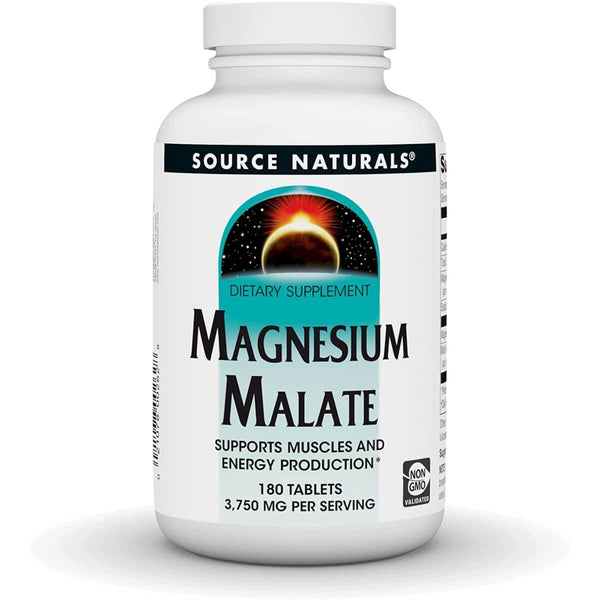 Source Naturals Magnesium Malate 1250mg 180 Tablets | Premium Supplements at MYSUPPLEMENTSHOP