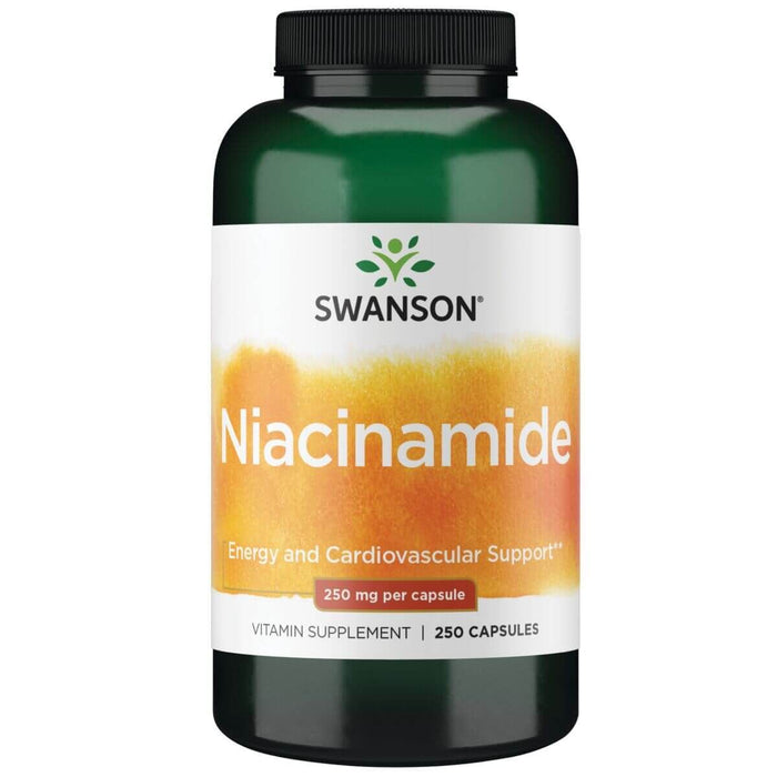 Swanson Niacinamide 250 mg 250 Capsules - Energy & Vitality at MySupplementShop by Swanson