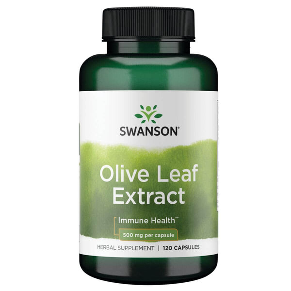 Swanson Olive Leaf Extract 500mg 120 Capsules - Health and Wellbeing at MySupplementShop by Swanson