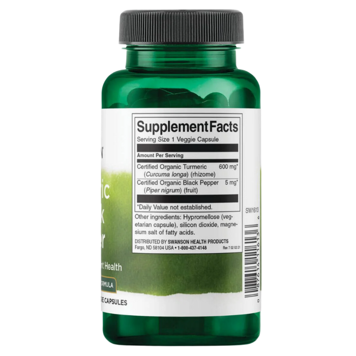 Swanson Turmeric & Black Pepper 60 Veggie Capsules