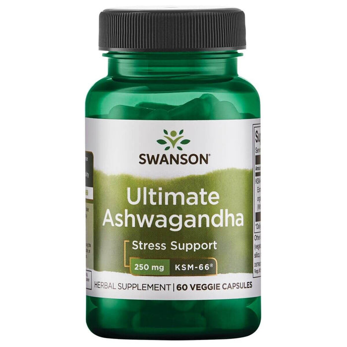 Swanson Ultimate Ashwagandha KSM-66 250 mg 60 Vegetarian Capsules - Combination Multivitamins & Minerals at MySupplementShop by Swanson