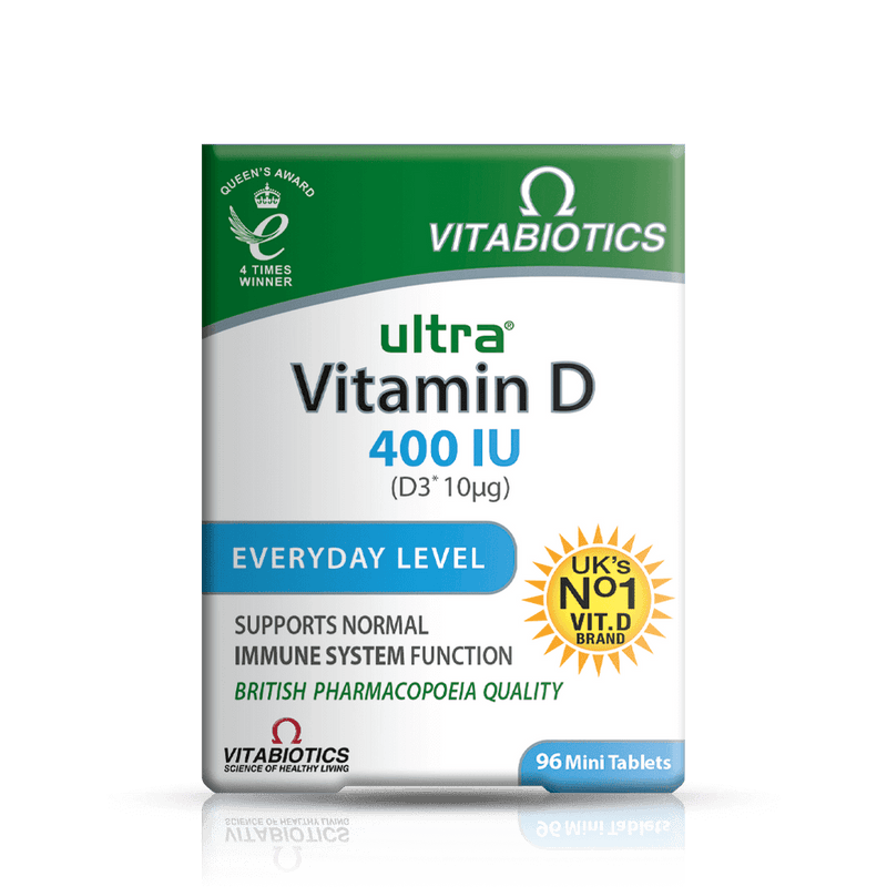 Vitabiotics Ultra Vitamin D 400 IU Everyday Level 96 Tablets - Bone Care at MySupplementShop by Vitabiotics