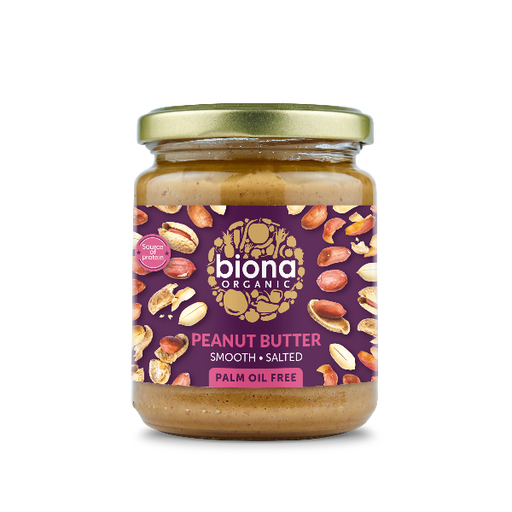 Biona Organic Peanut Butter Smooth 250g - No Salt | High-Quality Health Foods | MySupplementShop.co.uk