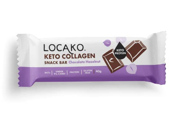 Locako Keto Collagen Snack Bar 15x40g Chocolate Hazelnut  by Locako at MYSUPPLEMENTSHOP.co.uk