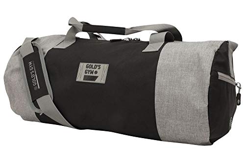 Gold's Gym UK GGBAG128 Unisex Workout Training Contrast Barrel Holdall Bag Grey Marl/Black One Size | High-Quality Sports Duffels | MySupplementShop.co.uk