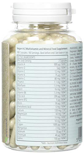 MyProtein MyVegan Vegan A-Z Multivitamin  180Caps | High-Quality Health Foods | MySupplementShop.co.uk