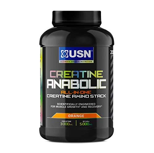 USN Creatine Anabolic all in One Creatine Amino Muscle Building Stack Orange 900g - Creatine Powder at MySupplementShop by USN