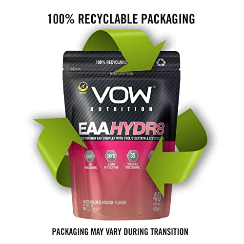 Vow EAA Hydr8 - Essential Amino Acids Electrolytes BCAAs Cyclic Dextrin Intra Workout Drink Informed Sports (Watermelon and Mango) | High-Quality BCAAs | MySupplementShop.co.uk