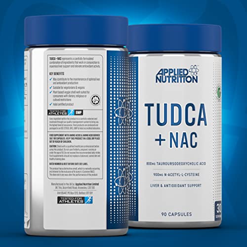 Applied Nutrition Tudca + Nac 90Caps Unflavoured | High-Quality Detox & Cleanse | MySupplementShop.co.uk