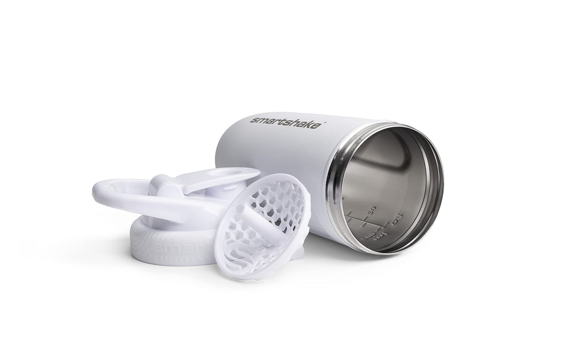 SmartShake Reforce Steel Shaker 900ml White | High-Quality Supplement Shakers | MySupplementShop.co.uk