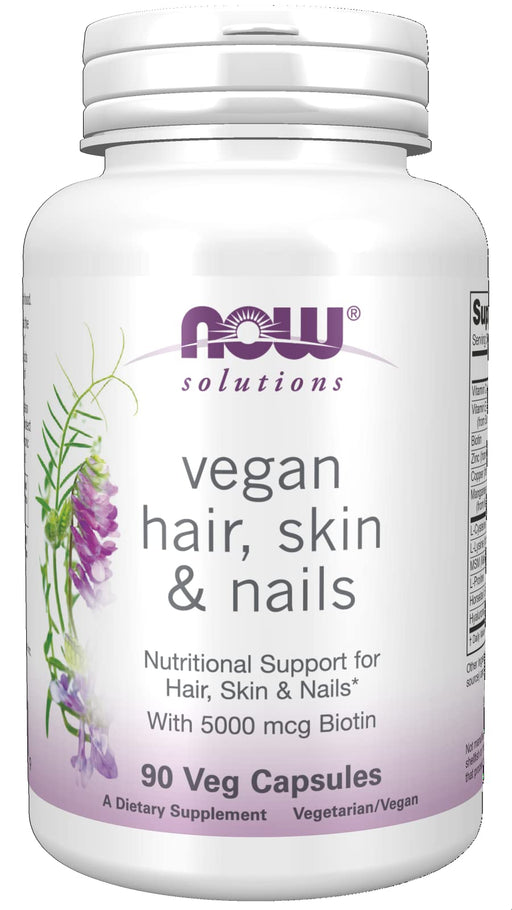 NOW Foods Vegan Hair, Skin &amp; Nails - 90 vcaps - Health and Wellbeing at MySupplementShop by NOW Foods