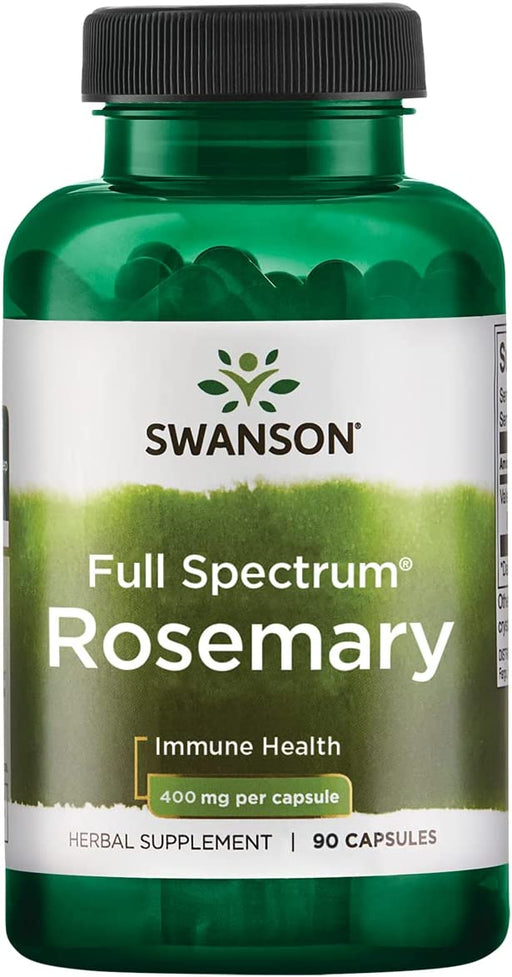 Swanson Full Spectrum Rosemary 400 mg 90 Caps | High-Quality Combination Multivitamins & Minerals | MySupplementShop.co.uk