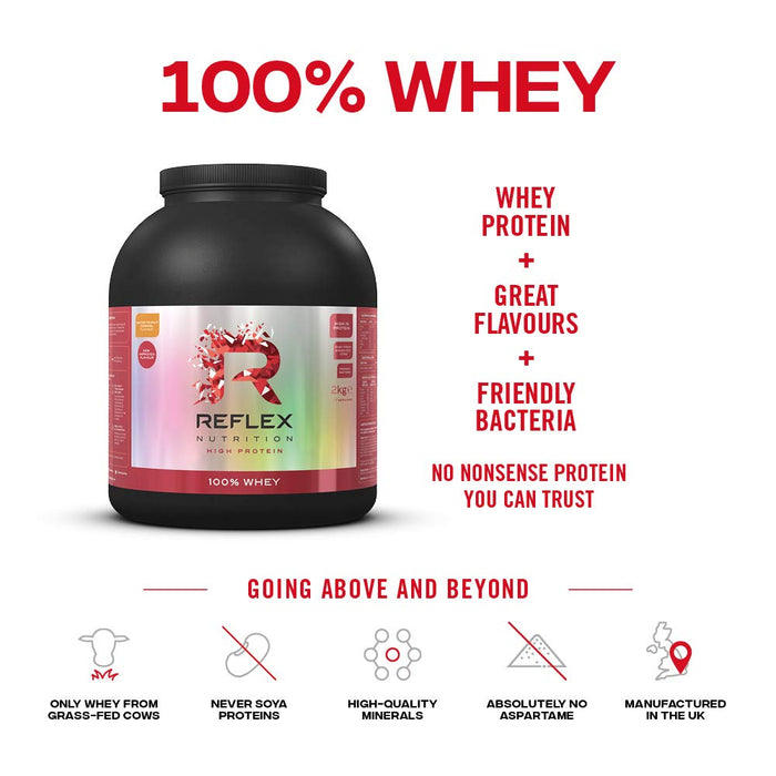 Reflex Nutrition 100% Whey, Chocolate - 2000 grams | High-Quality Protein | MySupplementShop.co.uk