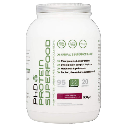 PhD Protein Superfood, Super Berries - 500 grams | High-Quality Protein | MySupplementShop.co.uk