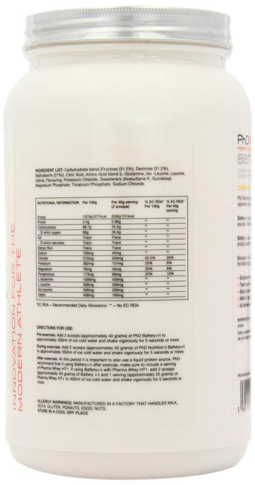 PhD Battery +/-3, Orange and Mango - 1000 grams | High-Quality Pre & Post Workout | MySupplementShop.co.uk