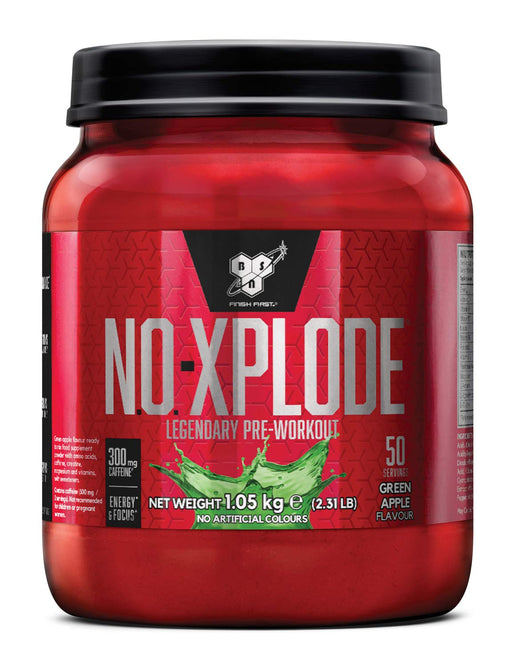 BSN NO Xplode, Green Apple - 1000 grams | High-Quality Nitric Oxide Boosters | MySupplementShop.co.uk