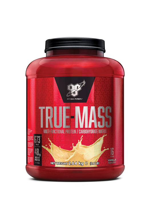 BSN True Mass, Vanilla Ice Cream - 2640 grams | High-Quality Weight Gainers & Carbs | MySupplementShop.co.uk