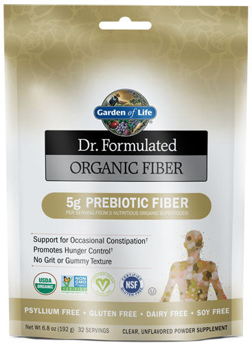 Garden of Life Dr. Formulated Organic Fiber, Unflavored - 192g | High-Quality Health and Wellbeing | MySupplementShop.co.uk