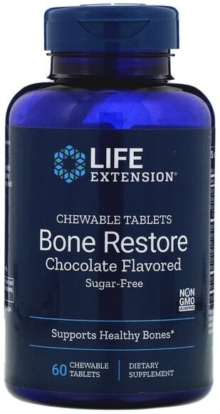 Life Extension Bone Restore, Chocolate - 60 chewable tablets | High-Quality Sports Supplements | MySupplementShop.co.uk