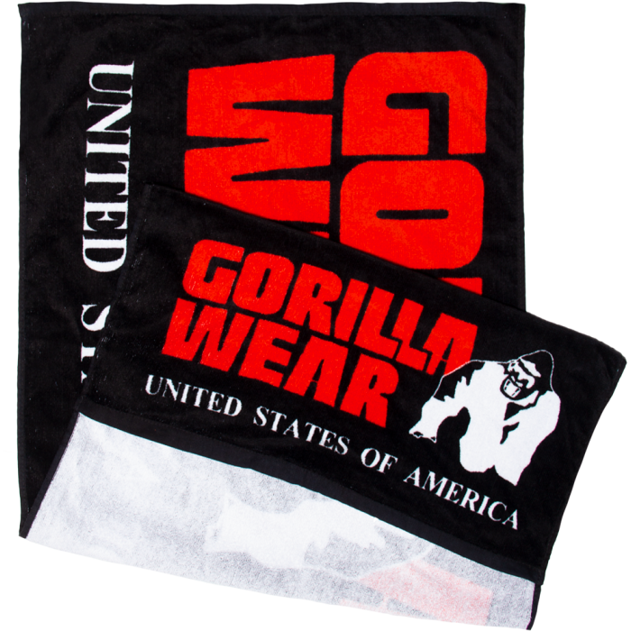 Gorilla Wear Functional Gym Towel - Black/Red