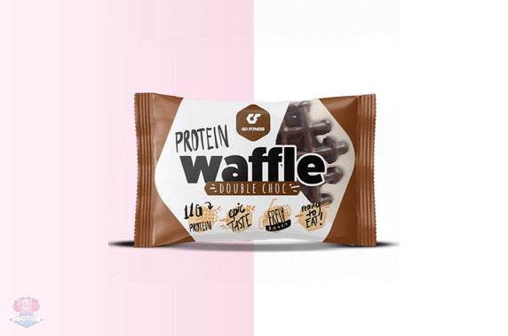 Go Fitness Protein Waffle 12x50g Double Chocolate Flavour | High-Quality Pancakes & Waffles | MySupplementShop.co.uk