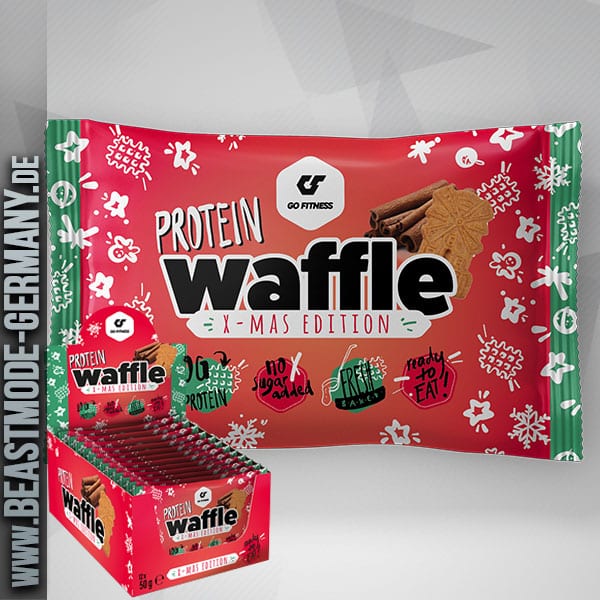 Go Fitness Protein Waffle 12x50g XMAS Edition | High-Quality Sports & Nutrition | MySupplementShop.co.uk
